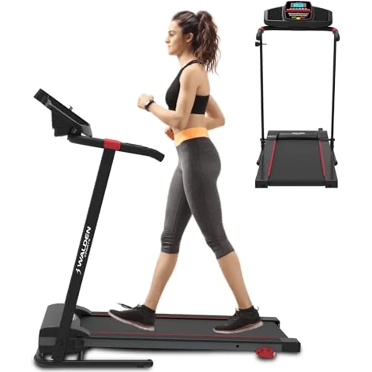 Elektrisches Laufband für Zuhause, faltbar, 10 km/h, 12 km/h, 1 – 2,5 PS, 12 voreingestellte Programme, LCD-Display, 1 – 10 km/h, 1 – 12 km/h, Modell 2023, manuelle Neigung in 3 Stufen (3680) – Bild 1