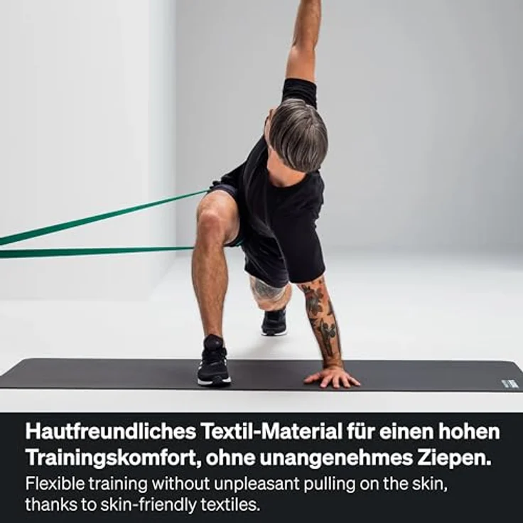 BLACKROLL® SUPER Band FITNESSBAND Set (3er), Gymnastikbänder in 3 Stärken: leicht (orange), mittel (grün), stark (blau), Made in Germany – Bild 5