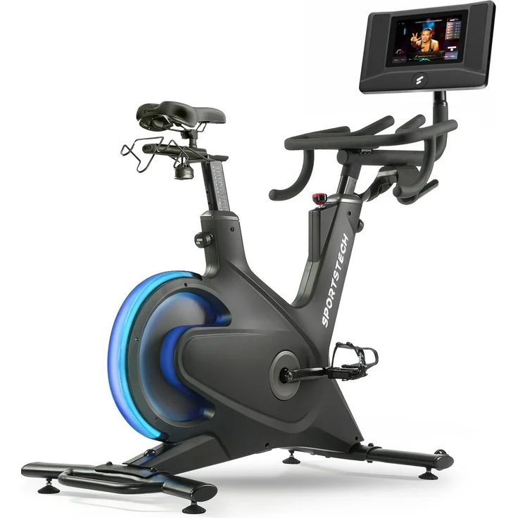 Sportstech sBike Ergometer mit 10,1" Touch Display, vollelektrischer Widerstandsverstellung und Geräuschlosem Magnet-Bremssystem