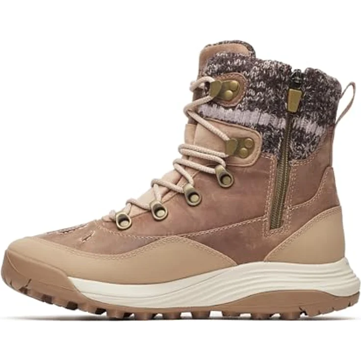 Merrell Siren 4 Thermo Mid Zip Wp, Damen Wanderschuhe, wasserdicht, mit Vibram Icetrek-Sohle, braun – Bild 5