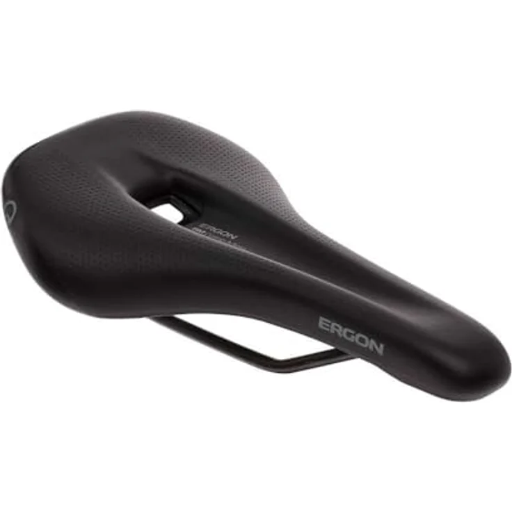Ergon S/M Velosattel, anatomisch optimiert mit Entlastungskanal und OrthoCell-Inlays für MTB-Touren, Microfiber Oberfläche, Aluminiumgestell – Bild 1