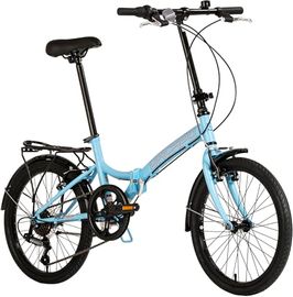 Dacapo Faltrad Foldtech, 6 Gang Kettenschaltung, Himmelblau