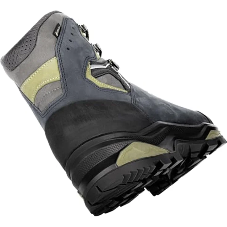 Lowa Camino Evo GTX, Trekkingstiefel mit GORE-TEX, wasserdicht, mittelbreite Passform, Stahlblau/Kiwi, Größe 45 – Bild 2