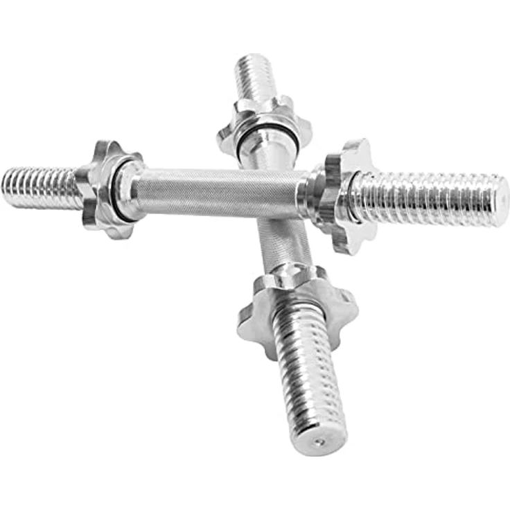GORILLA SPORTS® Kurzhantelset - 20 kg oder 30 kg, Ø 30mm, 2 Kurzhantelstangen mit 4 Sternverschlüssen, Griff gerändelt, Kunststoff - Hantelset, Gewichte, Kurzhanteln 2er Set, Kurzhantel Set – Bild 3