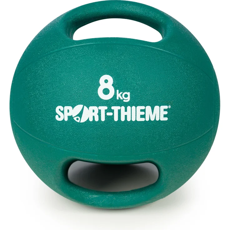 Sport-Thieme Medizinball Dual Grip, 8 kg, grün, robust und abwaschbar, Ø 280 mm