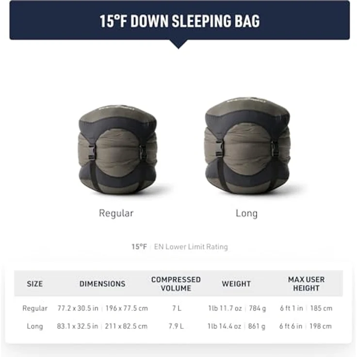 Sea To Summit Spark Pro -9°C, Daunenschlafsack mit 950cuin Füllung, zwei-Wege-Reissverschluss, Wärmekragen und Kapuze, geeignet für 3 Jahreszeiten – Bild 6