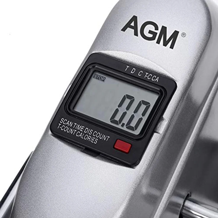 AGM Mini Fitnessbike für zuhause, Arm und Beintrainer Heimtrainer, Sportgerät Mini Bike, Hometrainer Mini Fahrrad Bewegungstrainer Fitnessgerät für Zuhause Büro - Silver – Bild 5