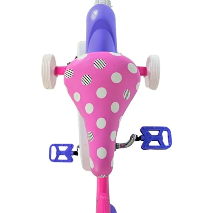 Volare Kinderfahrrad 14 Zoll Mädchenfahrrad Minnie Mouse 21412-SACB, Rücktritt, Korb, Stützräder, rosa – Bild 5