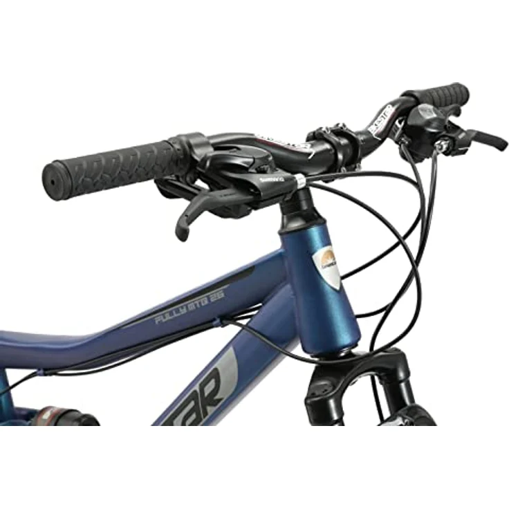 BIKESTAR Fully Mountainbike 26 Zoll | 15 Zoll Rahmen, 21 Gang Shimano Schaltung, Scheibenbremse | Blau – Bild 7