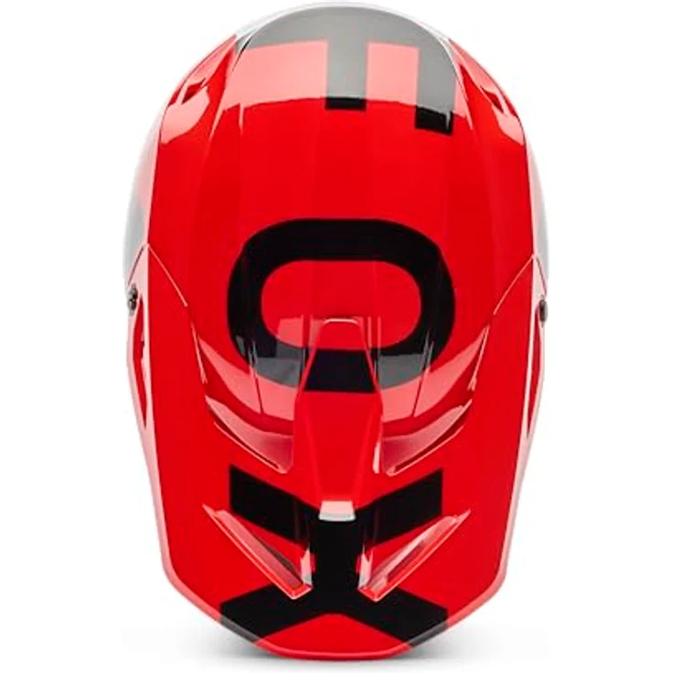 Fox V1 Shield Jugend Motocross Helm, rot, MIPS-Schutzsystem, verstellbares Visier, Y/L (52/53) – Bild 5