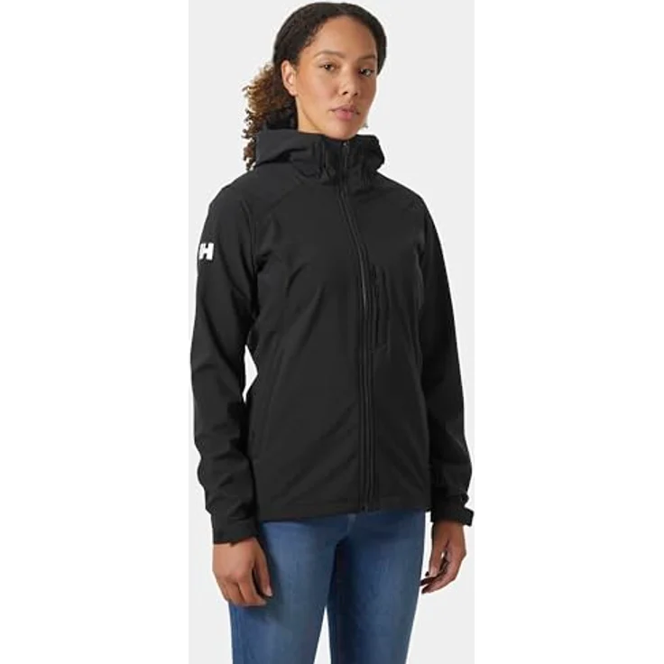 Helly Hansen W Paramount Hood Softshelljacke, Damen Schwarz mit Kapuze, Größe M, 90% recyceltes Polyester – Bild 2