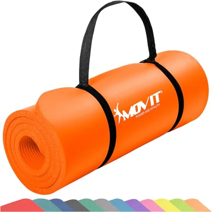 MOVIT® Gymnastikmatte – rutschfest, 3 Größen & 12 Farben, 10/15 mm, mit Tragegurt – Bild 1