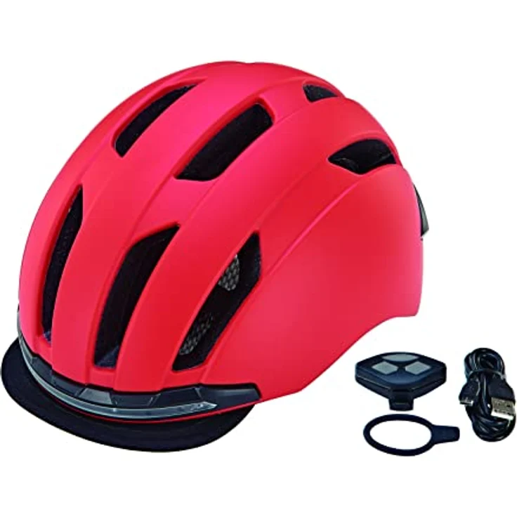Fahrradhelm Urban, rot, 52-58 cm – Bild 3
