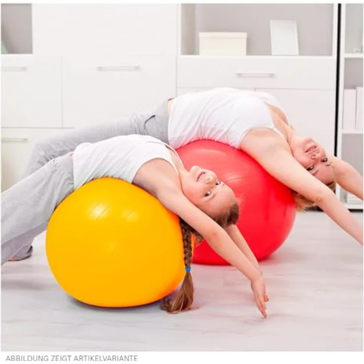 PEZZI Gymnastikball, ø 42 cm, robust und latexfrei, belastbar bis ca. 400 kg, ideal für Training und Büro – Bild 3