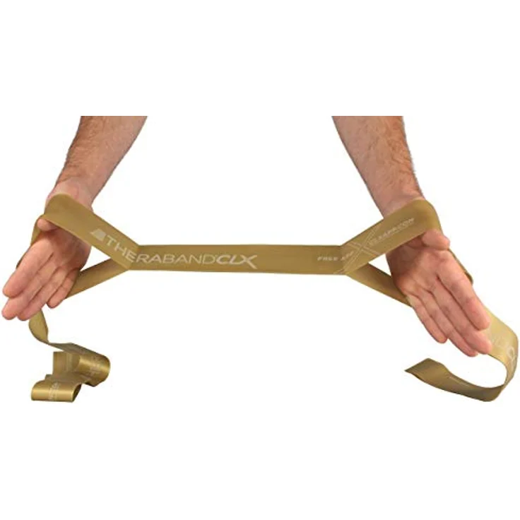 THERABAND CLX Latexfreies Widerstandsband, 110 Schlaufen für Pilates, 22 Meter, Gold, maximale Flexibilität für Fitness und Physiotherapie – Bild 5