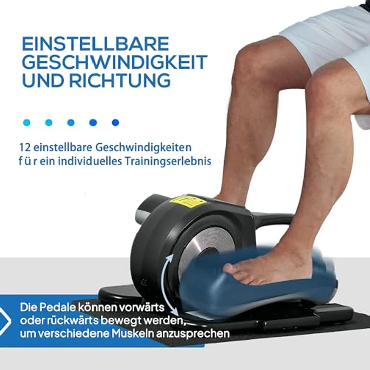 SPORTNOW Mini-Ellipsentrainer Untertisch, 12-stufiger Crosstrainer mit LCD-Anzeige, Fernbedienung und Vorwärts- & Rückwärtsbewegung für Büro und Senioren – Bild 3