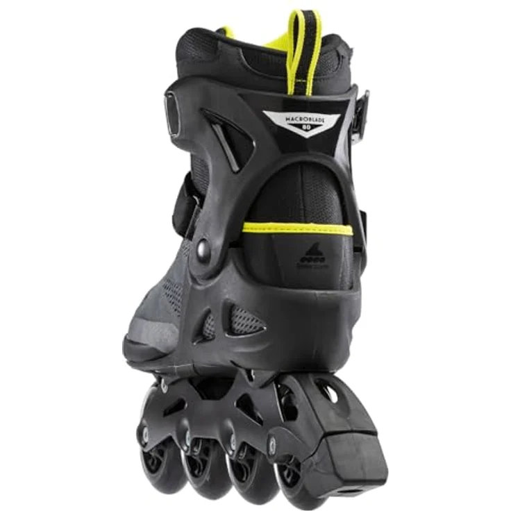 Rollerblade Macroblade 80, Herren Rollschuhe mit Aluminium-Schiene, 80 mm Rollen, Nero/Lime – Bild 4