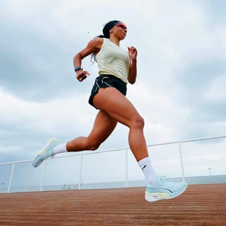 Puma Velocity NITRO 4 Wns, Damen Laufschuhe mit NITROFOAM™ und PUMAGRIP, Blau, Größe 37 – Bild 2