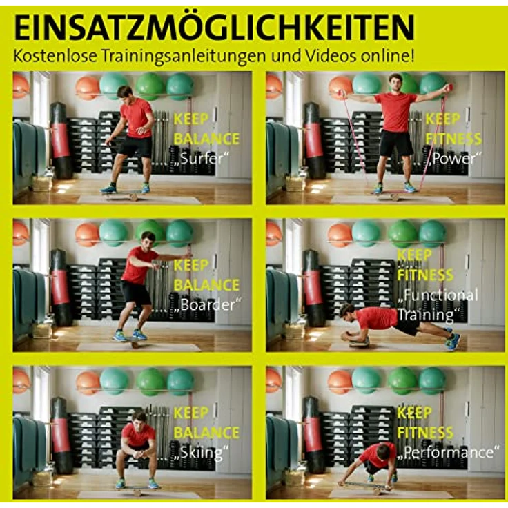 MFT Indoor Surf Board inkl. Kork Faszienrolle I Balance Board und Gleichgewichtstrainer I Im Edlen Holz Design I Skimboard I Made in Austria - Preisvergleich – Bild 4