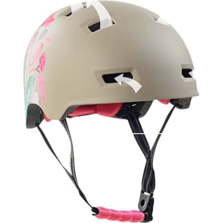 Crazy Safety Rampage Flower, Velohelm für Kinder, 54 - 57 cm, mit robustem Schutz und atmungsaktivem Design – Bild 3