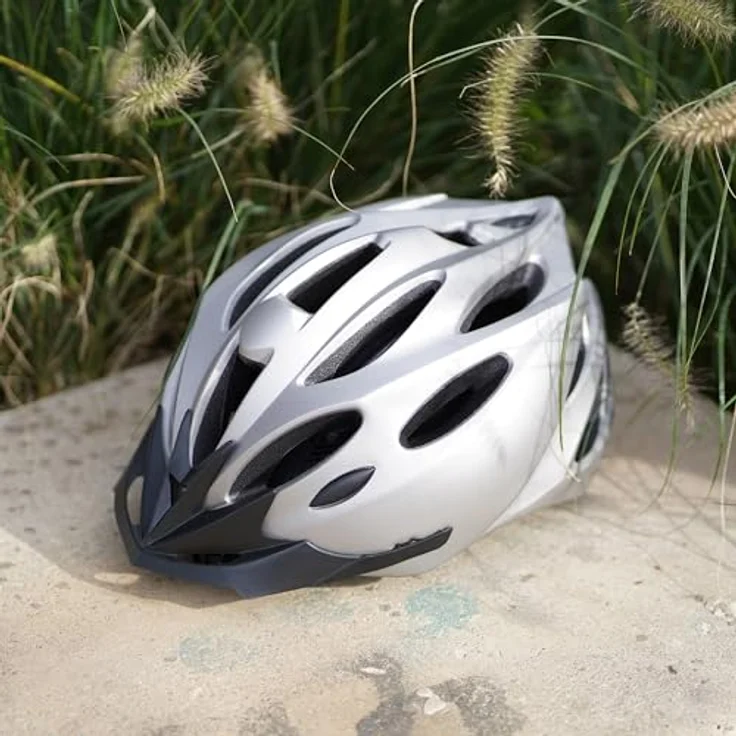 Prophete Kinderfahrradhelm, Inmold Technologie, Reflektionstreifen, 19 Belüftungsöffnungen, schwarz – Bild 8