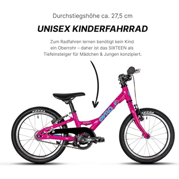 PYRO Bikes Kinderfahrrad Sixteen Small, Leichtgewichtiges 1-Gang-Fahrrad mit Aluminiumrahmen, V-Brakes & 16-Zoll-Aluminium-Laufrädern, blau – Bild 8