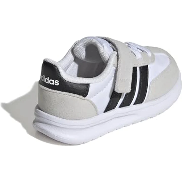 adidas Run 70s 2.0, Laufschuhe für Kinder mit Cloudfoam Dämpfung, Cloud White/Core Black/Grey One, EU 28.5 – Bild 5
