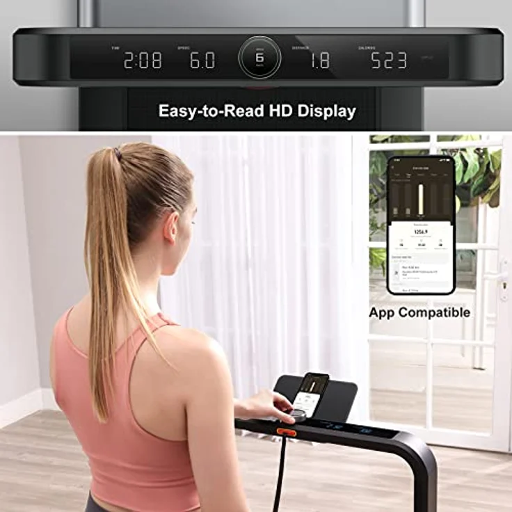 WalkingPad X21 Laufband für Zuhause, Doppelt Klappbar, 1-12 km/h Walking Pad mit APP & HD Display, Keine Montage Erforderlich – Bild 5