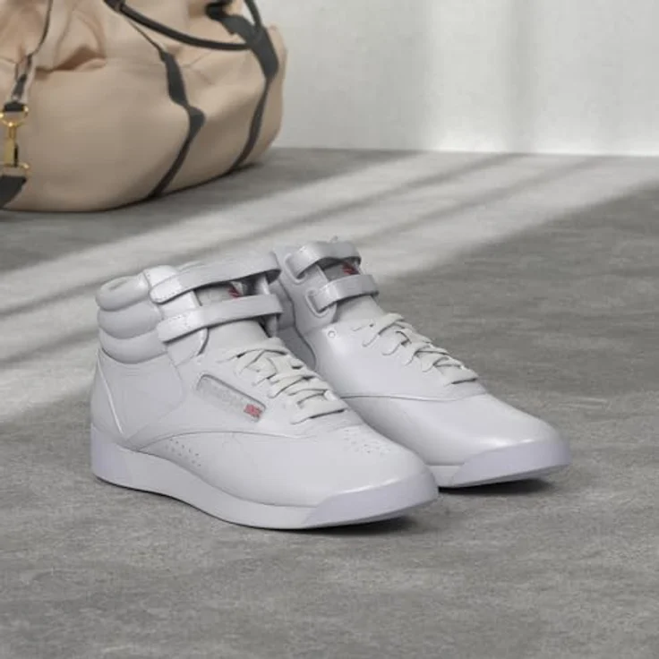 Reebok Free Style Hi Classic, Leder Sneaker mit EVA-Zwischensohle, knöchelhoch, weiß – 4 Großbritannien - 37 EU - 6,5 US – Bild 3