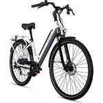 Bergsteiger Hampton 28 Zoll City E-Bike mit 250 Watt Motor, Scheibenbremsen, Aluminium Ebike für Damen & Herren, Farbdisplay, Elektrofahrrad mit Shimano 6 Gang-Schaltung, schwarz - Preisvergleich