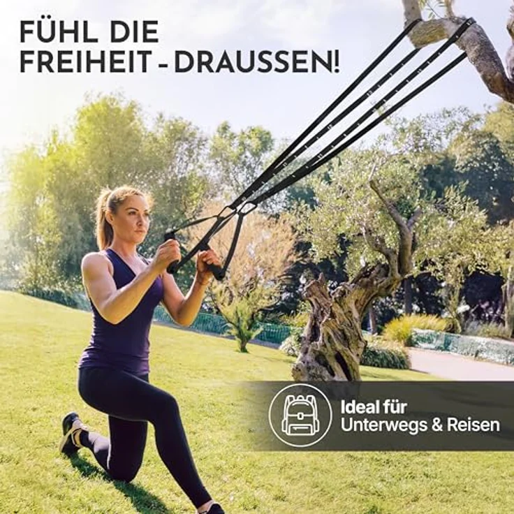 NEOLYMP Schlingentrainer mit Türanker & Befestigungsgurt, verstellbar für funktionelles Ganzkörpertraining, inklusive Resistance Bands Set, kompakt für Zuhause und Outdoor, schweißresistent und langlebig – Bild 5