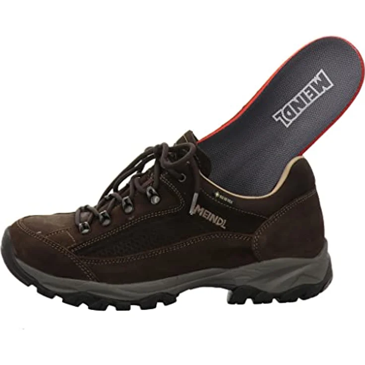 Meindl Atlanta GTX, Wanderhalbschuhe aus Nubuk- und Veloursleder, wasserfest, mahagoni, UK 11 - EU 46 – Bild 8