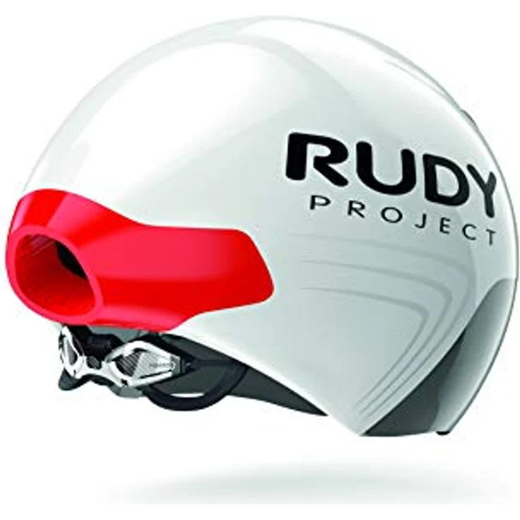 Rudy Project The Wing Helm, aerodynamischer Fahrradhelm mit abnehmbarer Fronthaube, weiß, S-M – Bild 7