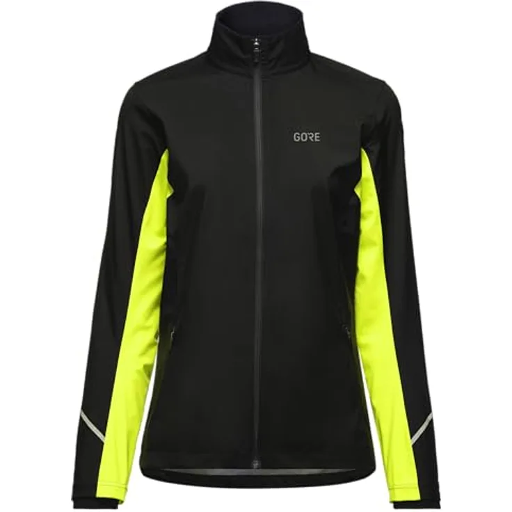 Gore® Wear R3 Goretex I Skijacke, atmungsaktiver Wetterschutz, schwarz/neon gelb, Größe XS