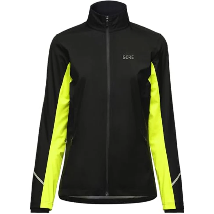 Gore® Wear R3 Goretex I Skijacke, atmungsaktiver Wetterschutz, schwarz/neon gelb, Größe XS – Bild 1