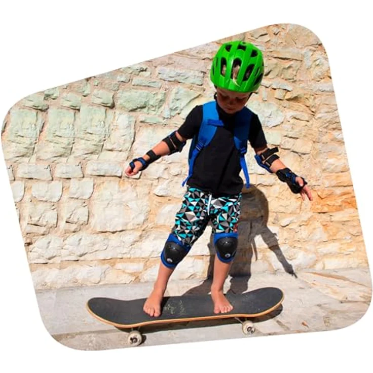 Crazy Safety Kinderfahrradhelm Cool Graffiti, Gelb, für 6-12 Jahre, EN1078 zertifiziert, mit LED-Licht und Belüftung – Bild 8