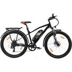 SachsenRAD E-Bike R6T Neo Mountainbike Elektrofahrrad 100km/150km,250W Motor 36V Akku bis 25 km/h,7 Gang LED Licht,TÜV Scheibenbremse MTB Damen Herren Fahrrad, Silber