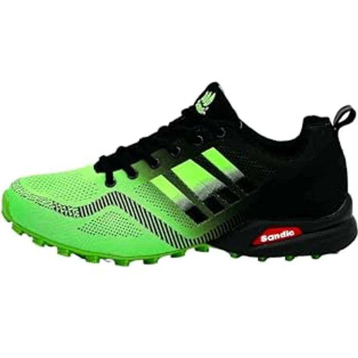 Avior Home Nowalnd Herren Damen Sneaker Laufschuhe, atmungsaktiv und rutschfest, Schwarz/Apfelgrün, Größe 41 – Bild 1