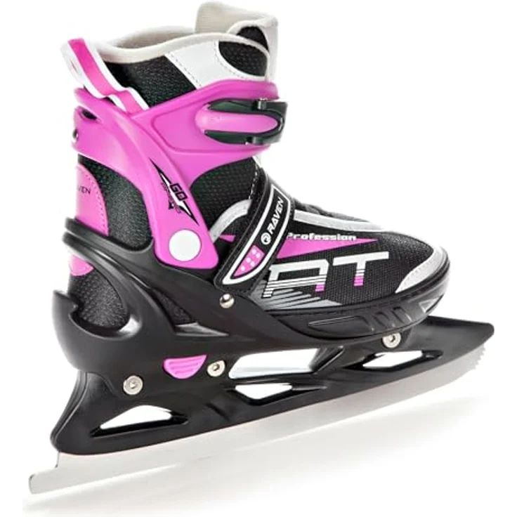 RAVEN Profession 2in1 Schlittschuhe Inlineskates für Kinder und Erwachsene, verstellbar in Black/Pink, Größe 38-42 (25cm-27,5cm) mit hohem Komfort und sicherem Verschlusssystem – Bild 4