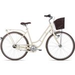 MAXIM Anno 1902 Wave Damen-Citybike, 7-Gang Nabenschaltung mit Korb, Weiß, 45 cm