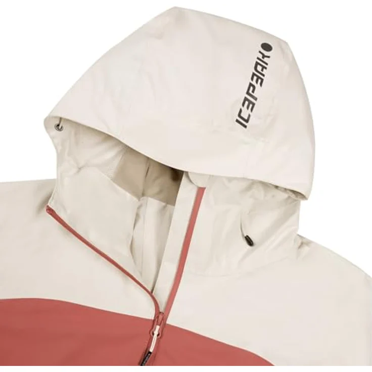 Icepeak Wanderjacke Bandera, wasserdicht und atmungsaktiv mit Kapuze, rosa, Größe 46 – Bild 3