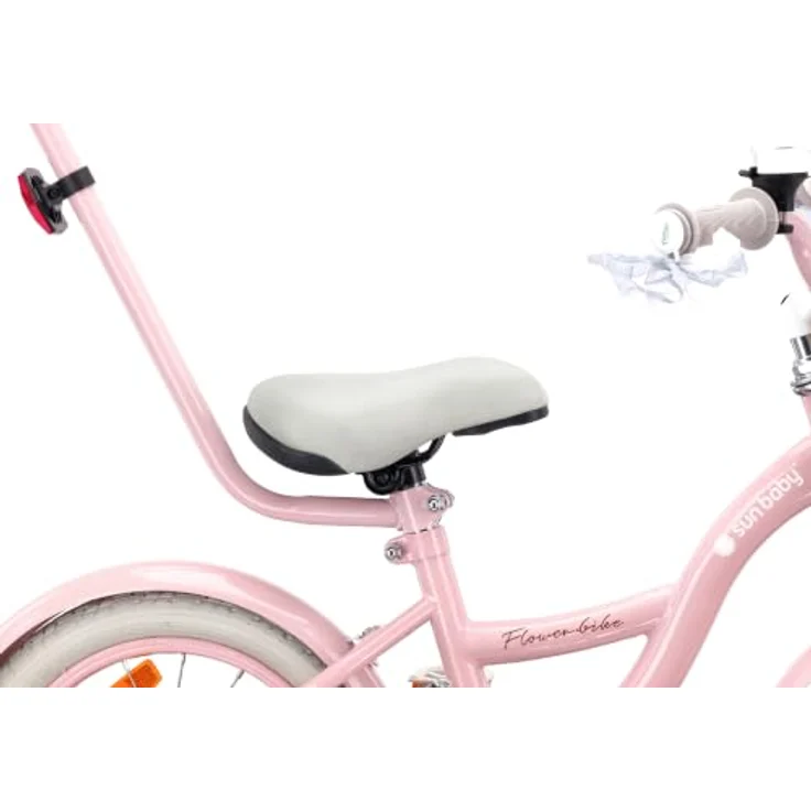 Sun Baby Flower Retro Kinderfahrrad 14 Zoll mit Schubstange, Rosa, für Kinder bis 50 kg – Bild 3