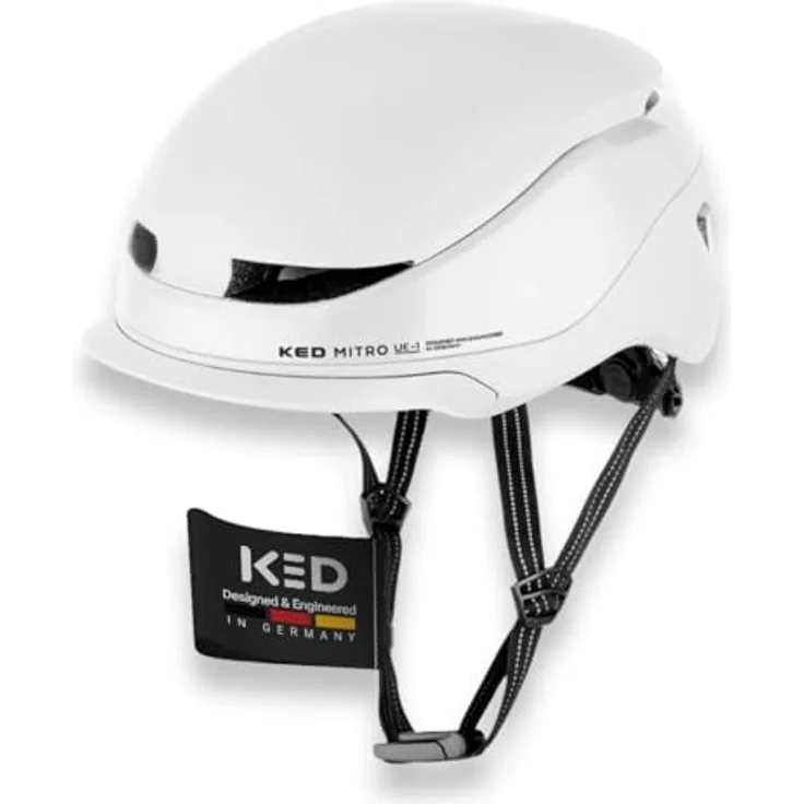 KED Mitro UE-Kollektion 25/26, Urban Fahrradhelm mit MIPS, BOA-Verstellsystem & 180 Grad LED-Sicherheitslicht, Light Grey Matt, Größe 52-58 (M) – Bild 1