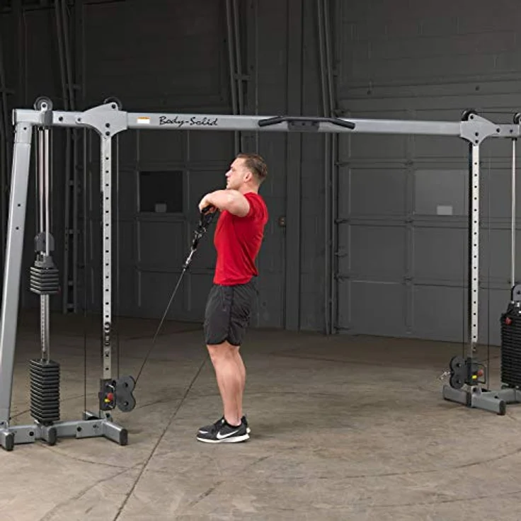 Body-Solid GDCC-250 Kraftstation | Functional Training Center | Multi-Kabelzug, verstellbare Rollen, 20-fach höhenverstellbar, schwarz – Bild 3
