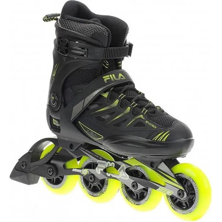 FILA FS Rol GHIBLI 90, Inline Skates (Größe 43) mit Aluminium-Plattenspieler, 90 mm Rädern und ABEC 7 Lagern