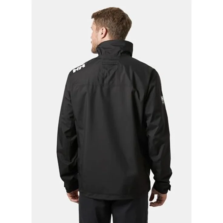 Helly Hansen Crew 2.0 Jacke, wasserabweisende Segeljacke aus strapazierfähigen Materialien, Schwarz S – Bild 4