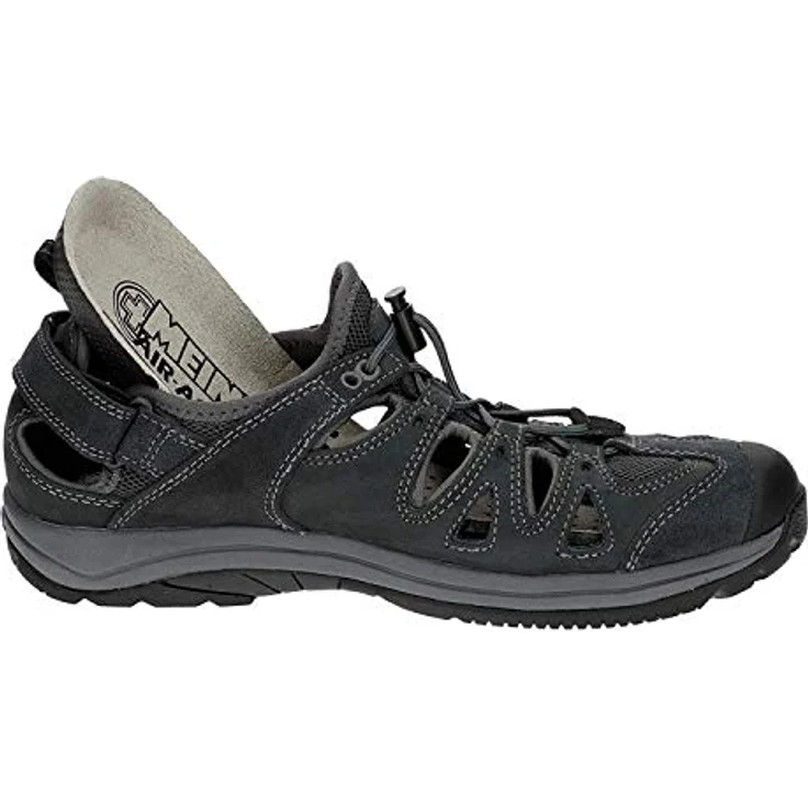 Meindl Herren Outdoor Sandalen Hawaii, Freizeit Sandalen aus Nubuk- und Veloursleder mit Zehenschutz, Schnellschnürsystem und Vibram-Gummisohle, Schwarz – Bild 4