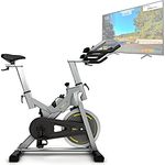 Bluefin Fitness Tour SP Hometrainer Bike | Heimtrainer SP Speed Fahrrad Trainingsfahrrad | Kinomap Smartphone App - Live Video Coaching & Training | Bluetooth | Schwarz & Grau Silber