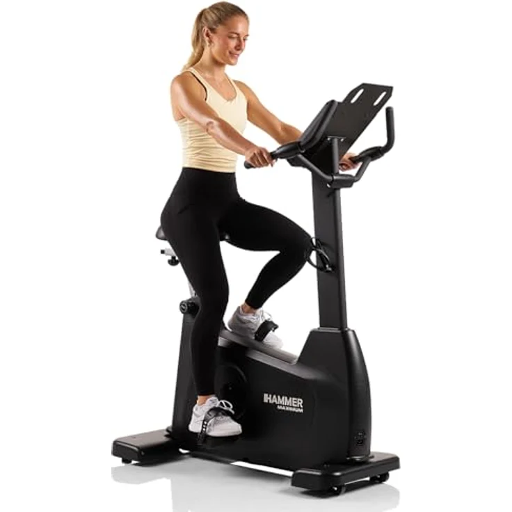 HAMMER Ergometer UB 8000 ´25, leiser Heimtrainer mit 10,1" Touch-Display, vorinstallierten Apps Kinomap & Zwift, 14 kg Schwungmasse, 17 Programme, bis 150 kg Nutzergewicht – Bild 4