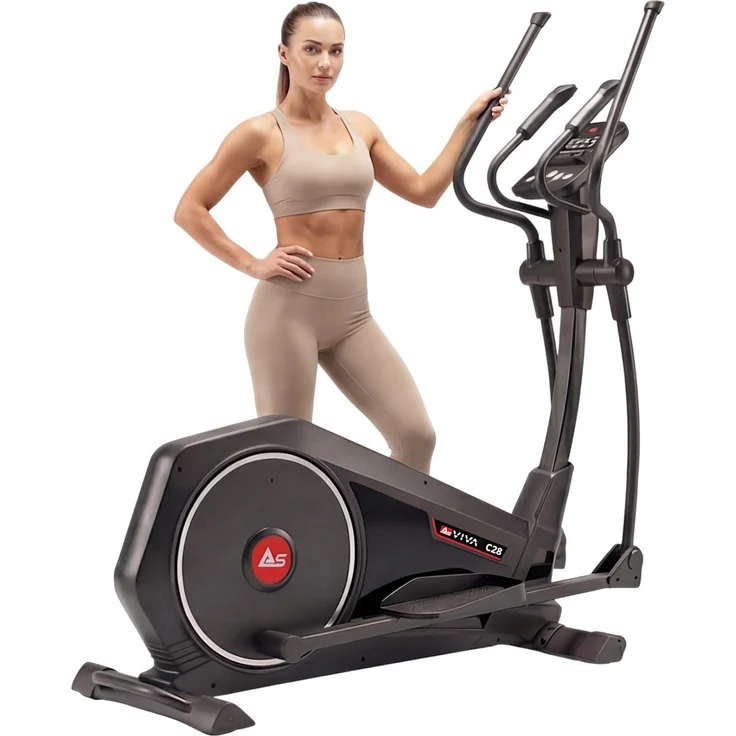 AsVIVA C28 Pro Crosstrainer, 16 kg Schwungmasse, Ergometer-Funktion, leiser Riemenantrieb, Bluetooth, Handpulssensoren